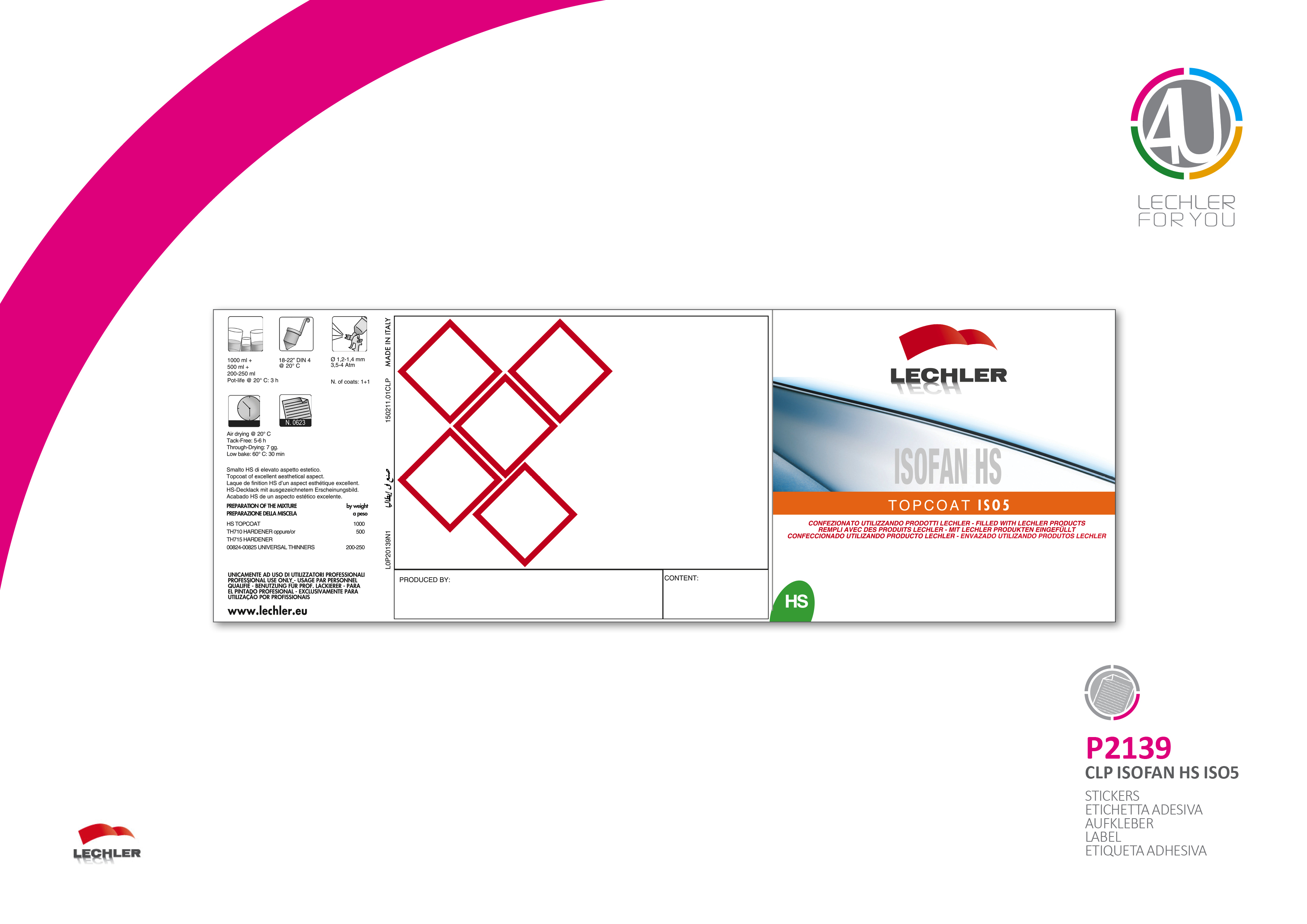 Isofan HS Topcoat ISO5 Label Für Dose
