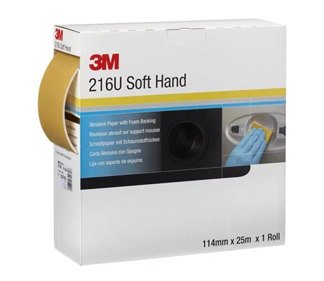 216U Soft Hand Schleifrolle Schaum 114 Mm X 25 M